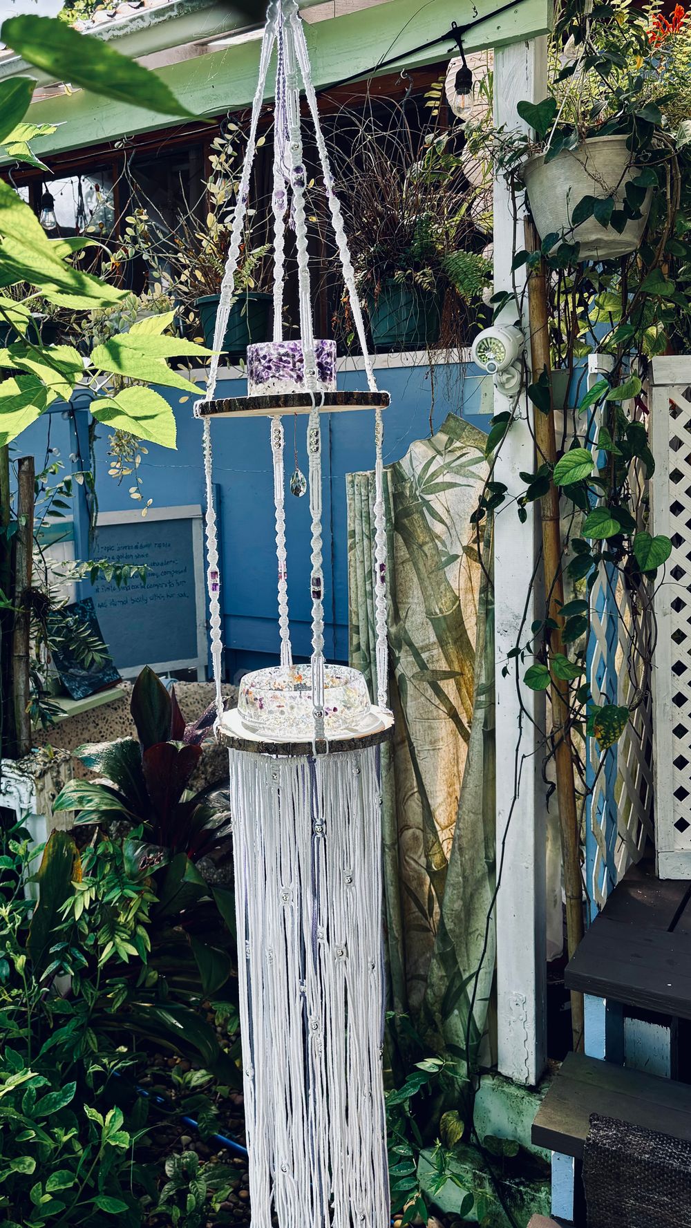 Custom double decker amethyst shelf